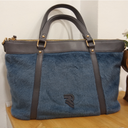 BOLSO PELO AZUL RECTANGULAR