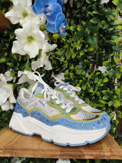 SNEAKER BRILLOS AZUL