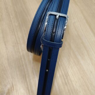 Cinturón Piel Cosido 30 mm AZUL