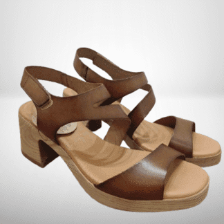 BASTON SANDALIA CIERRE VELCRO TACON ROBLE