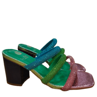 SANDALIA TACON ALTO BRILLO