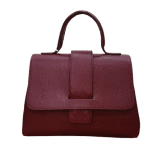 BOLSO PIEL MANO ELEGANT BURDEOS
