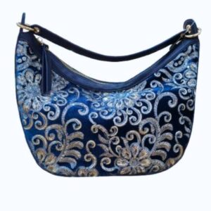 BOLSO 1 ASA TERCIOPELO BORDADO