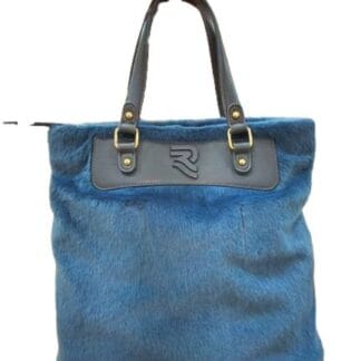 BOLSO PELO AZUL ALARGADO VERTICAL