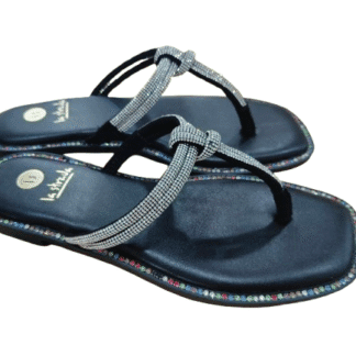 SANDALIA BRILLO NEGRO