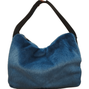 BOLSO PELO AZUL CUADRADO