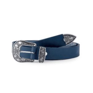 Cinturón Piel Postiguet Estilo Cowboy 30 mm AZUL Calzados Quesada (SKU 10386)
