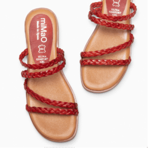 HIDRA SANDALIA PLANA PIEL ROJO Calzados Quesada (SKU 10129)