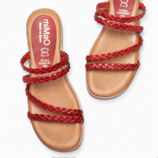 HIDRA SANDALIA PLANA PIEL ROJO Calzados Quesada (SKU 10129)