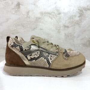 DEPORTIVA BEIGE SERPIENTE